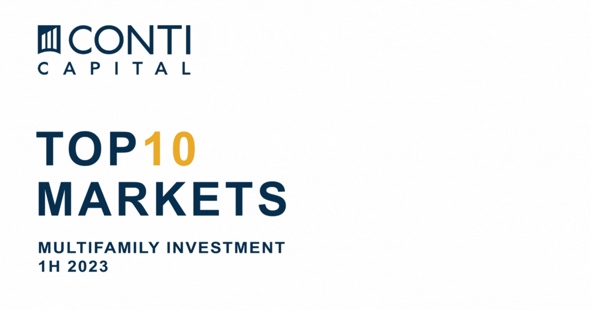 CONTI Capital top 10 real estate markets 1h 2023